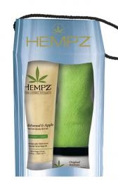 Набор Hempz Spalicious Original с полотенцем (Hempz Sandalwood & Apple Body Scrub, Hempz Original Body Butter, Hempz Hair Towel)